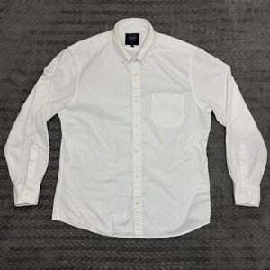 Charles Tyrwhitt Shirt Men Large 16 Solid Extra Slim Dress Button Up Canvas